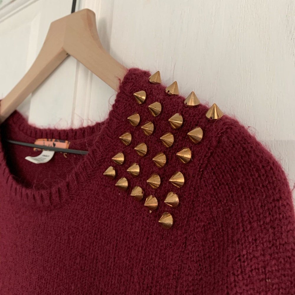 So It Is Burgundy Maroon Tunic Sweater - Medium